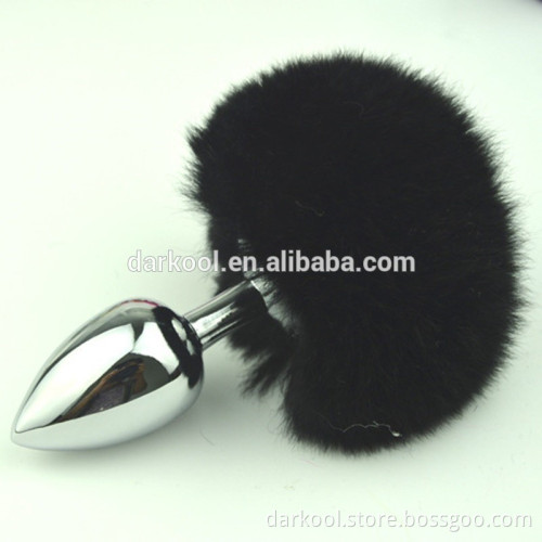 N026/Mini Sexy Tail Anal Plug Sex Toys Metal Rabbit Tail Anal butt Plug